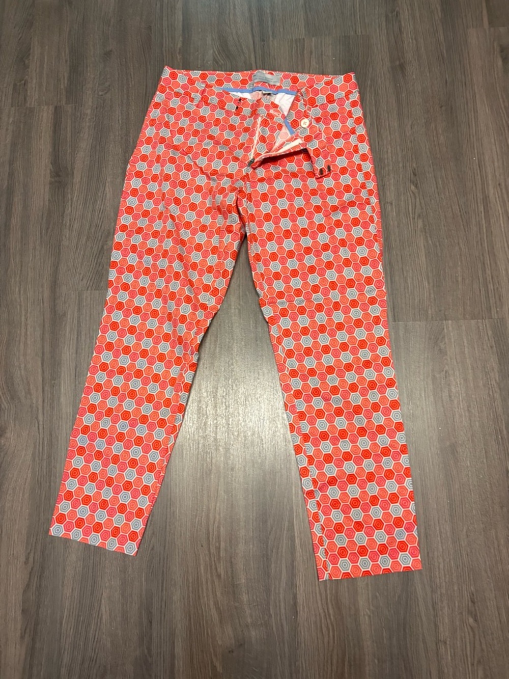 GAP Orange Hexagon Print Chinos